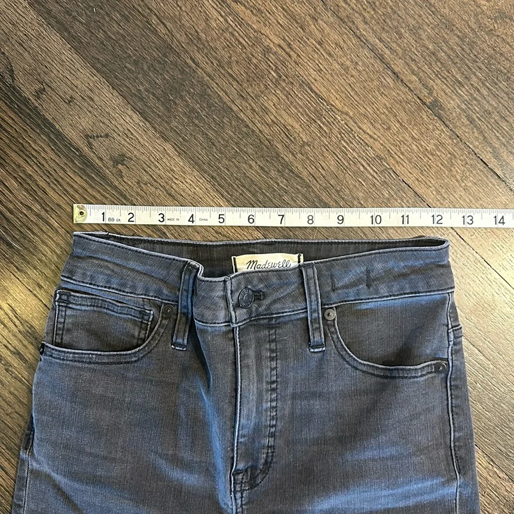 Madewell Black Jeans Curvy High Rose Skinny 25 Distressed EUC